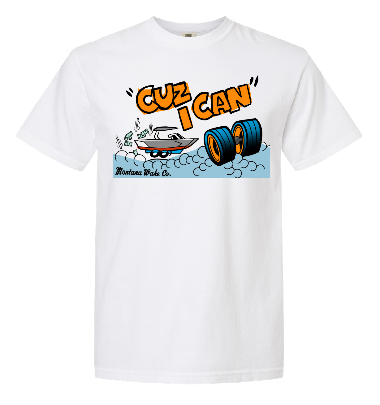 Montana Wake Cuz I Can Tee - White