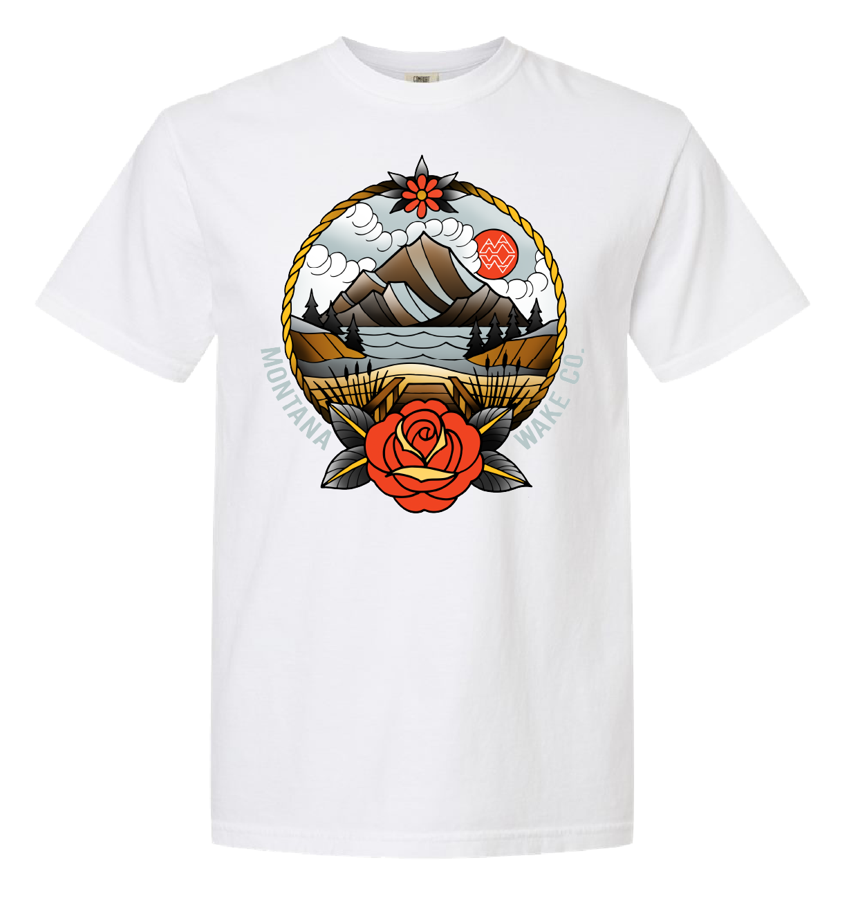 Montana Wake Dock View Tee - White