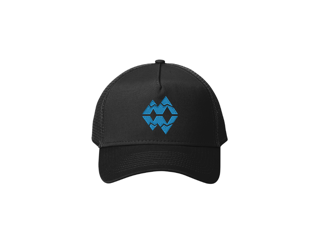 Montana Wake Puff Snapback Trucker Cap Black