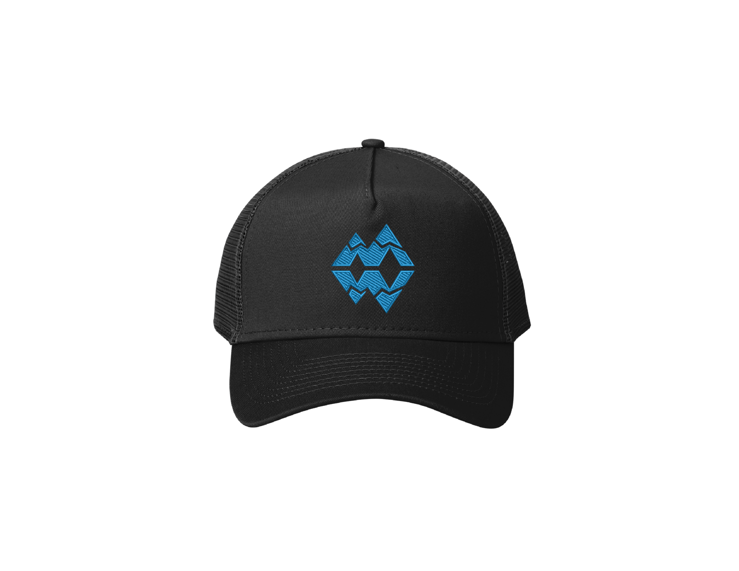 Montana Wake Puff Snapback Trucker Cap Black