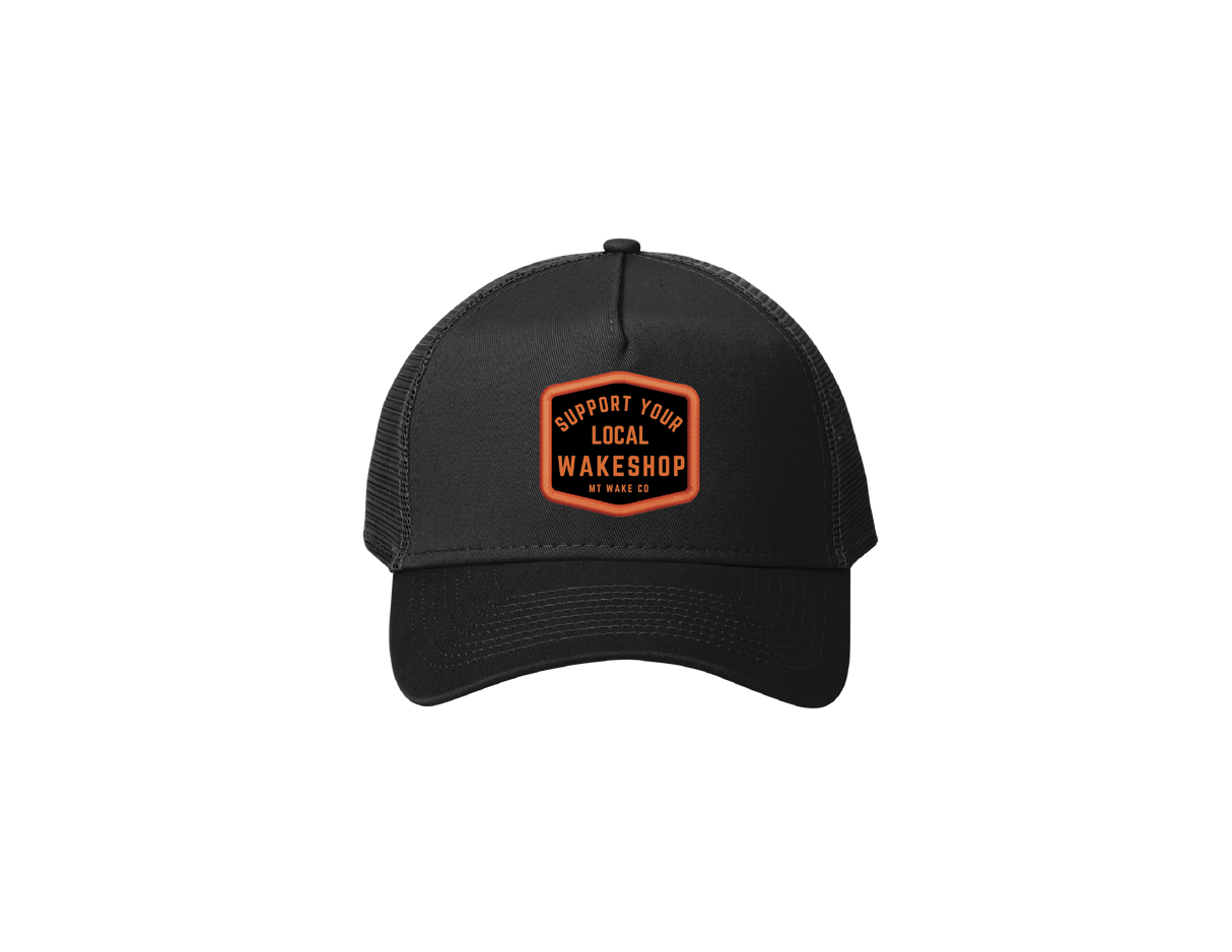 Montana Wake Support Your Local Snapback Trucker Cap - Black