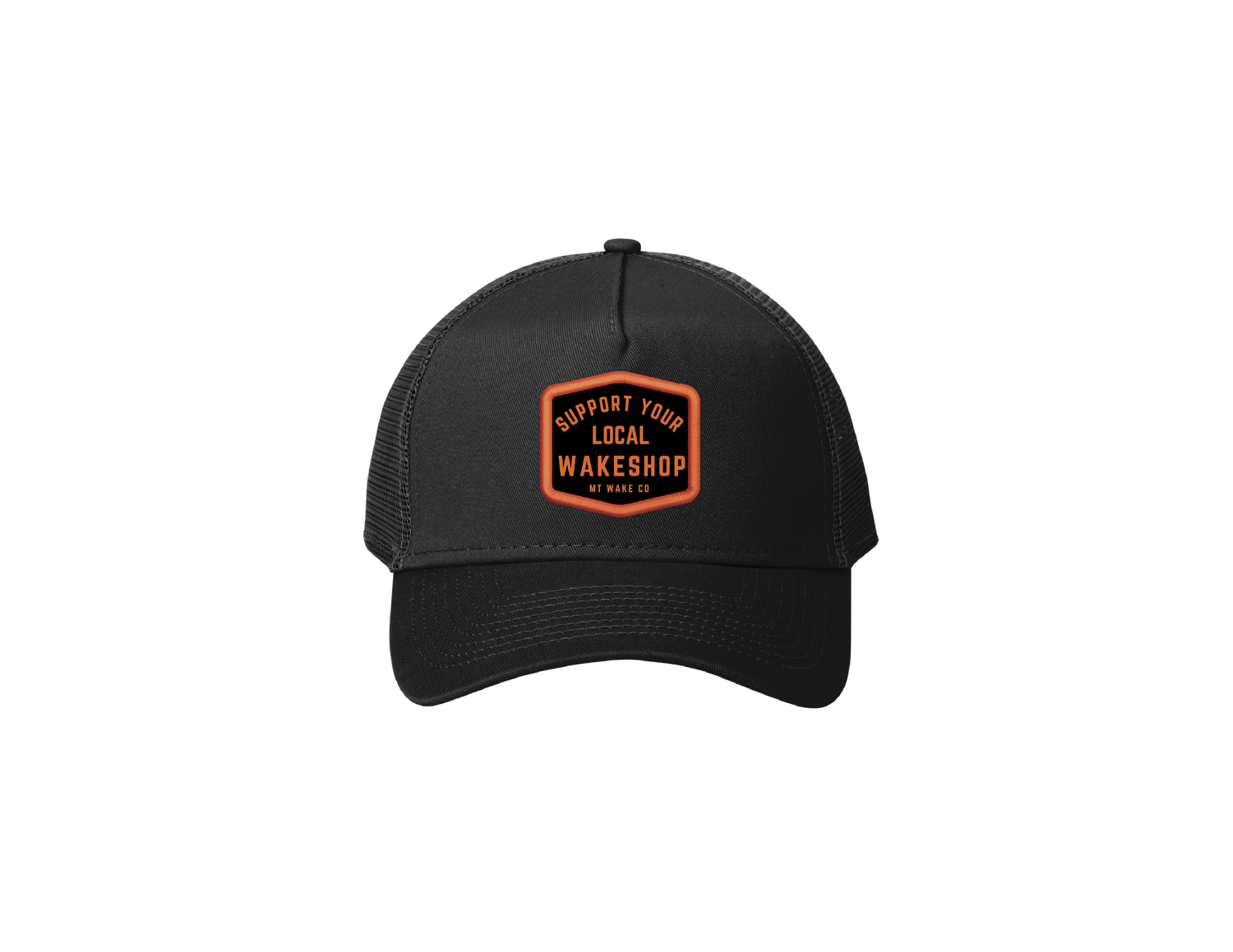 Montana Wake Support Your Local Snapback Trucker Cap - Black