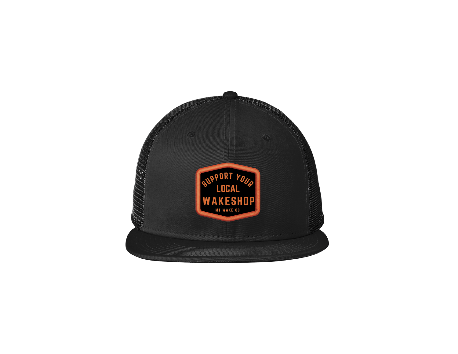 Montana Wake Support Your Local Snapback Trucker Cap - Black