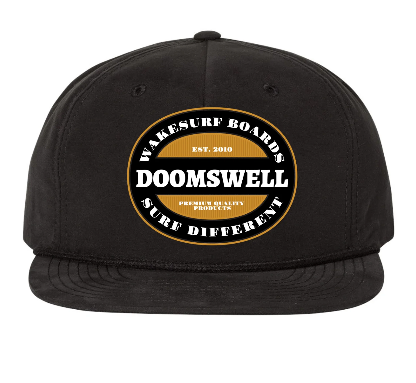 Doomswell Hat - Yellow Logo - Surf Different - Flat Bill