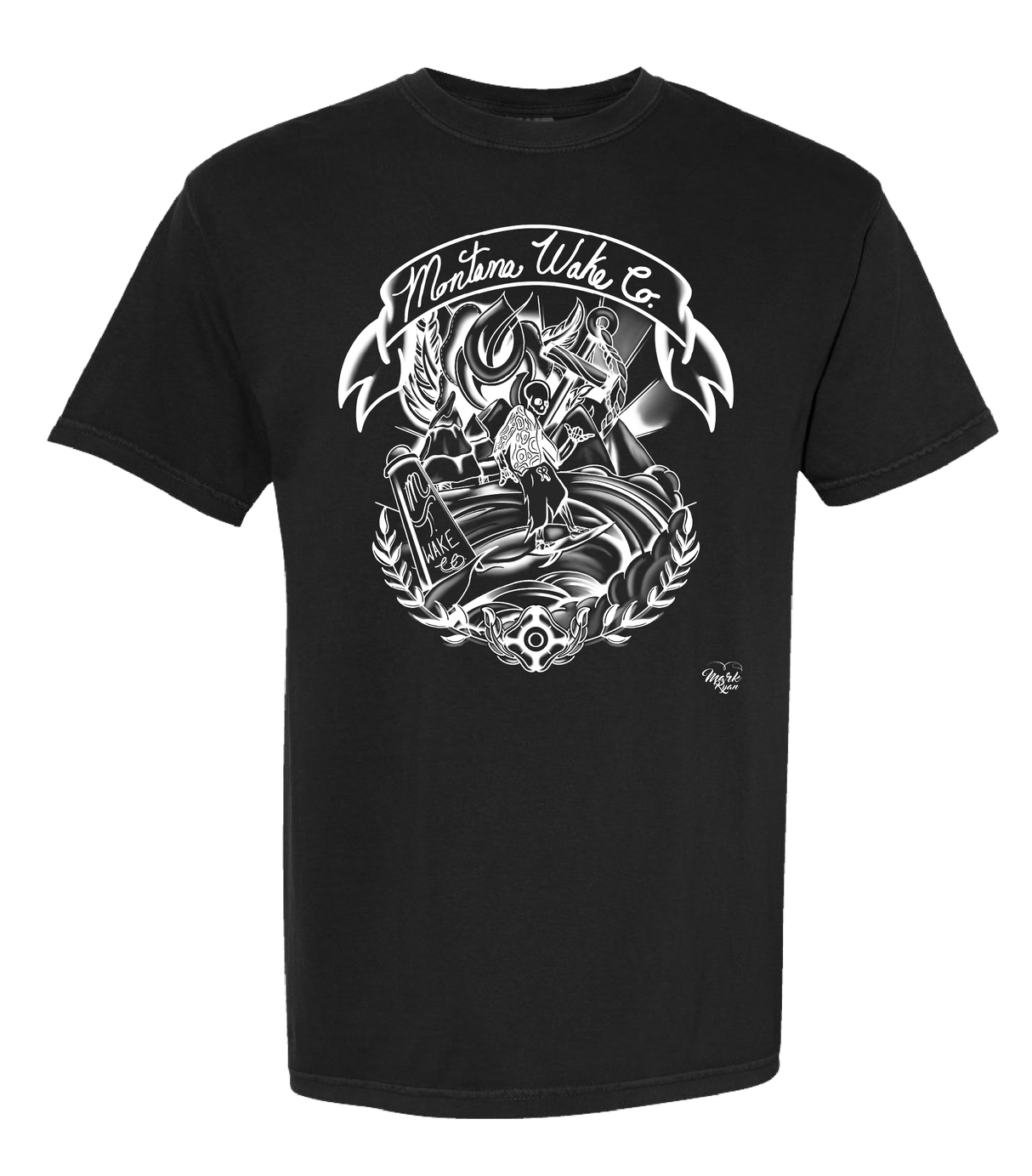 Montana Wake Skellie Tee - Black