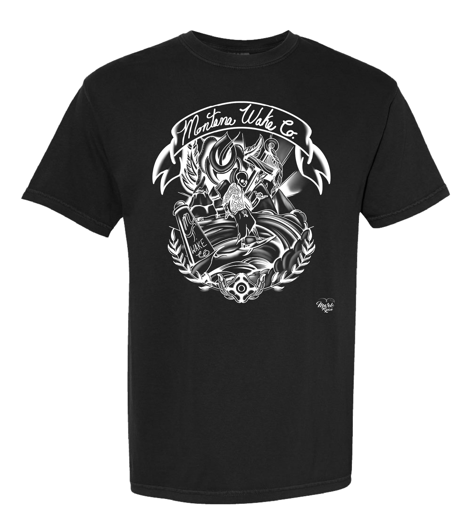 Montana Wake Skellie Tee - Black