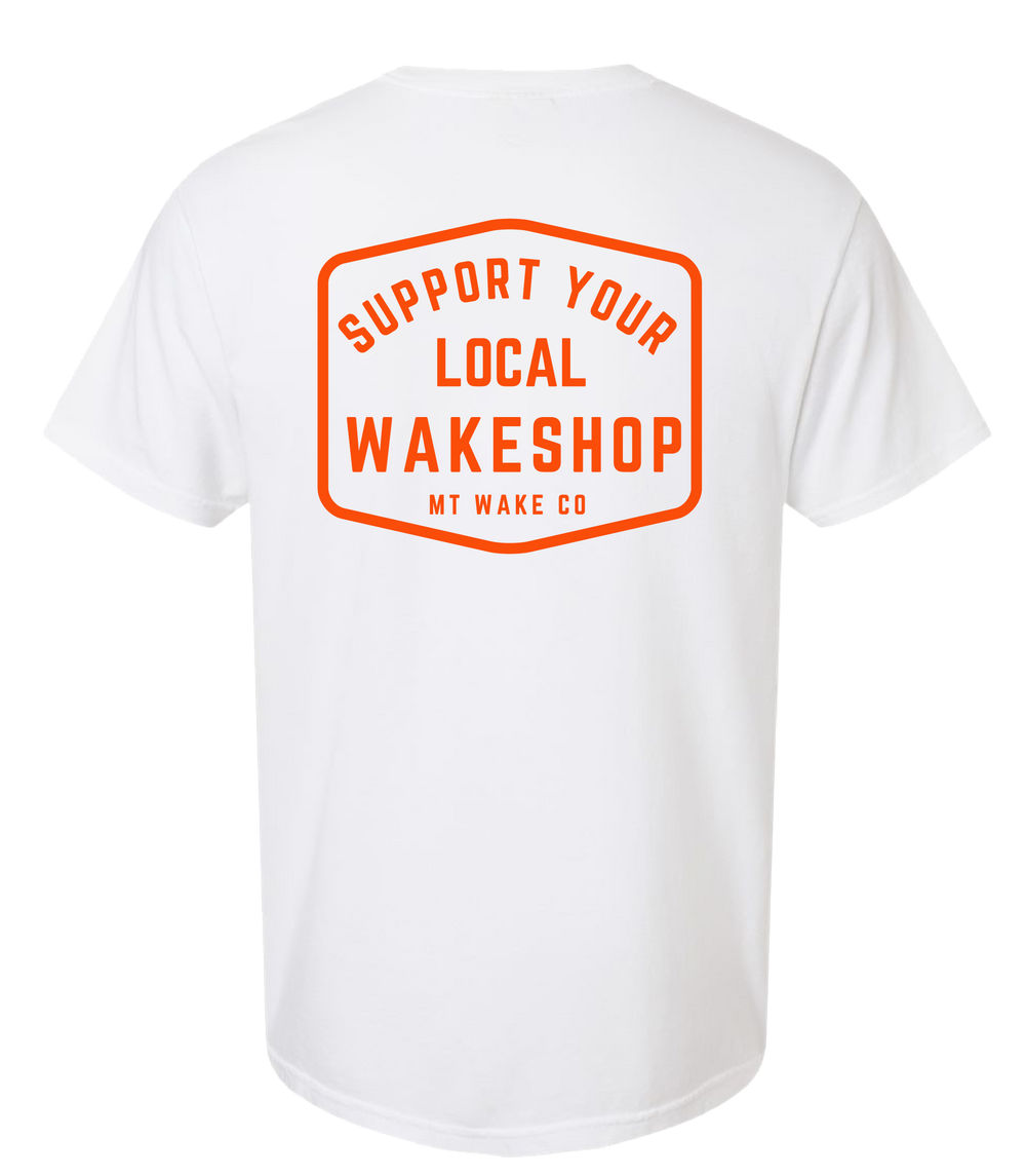 Montana Wake Support Your Local Tee - White
